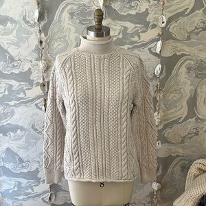 100 cotton Fisherman knit sweater